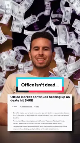 Office isn’t dead. Mediocrity is… The amateurs got wiped. The pros are doubling down 🚀 Because when blood’s in the water, the smart money buys. 