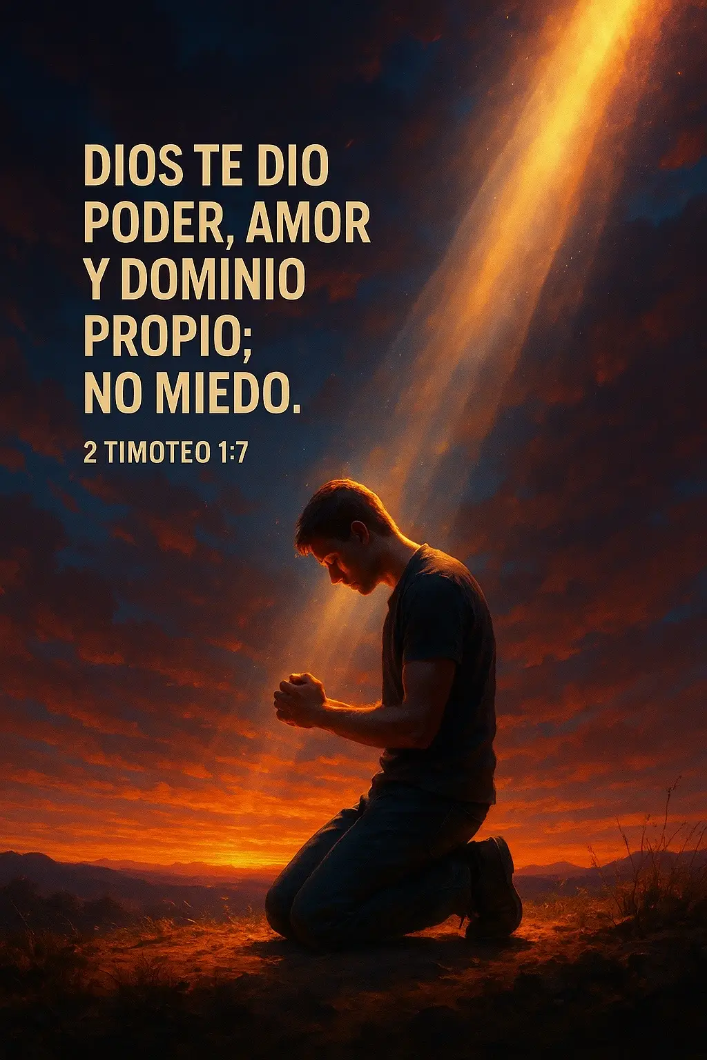 Dios no nos dio espíritu de miedo, sino de valentía. Vive cada día con la fuerza, el amor y la confianza que vienen de Él.