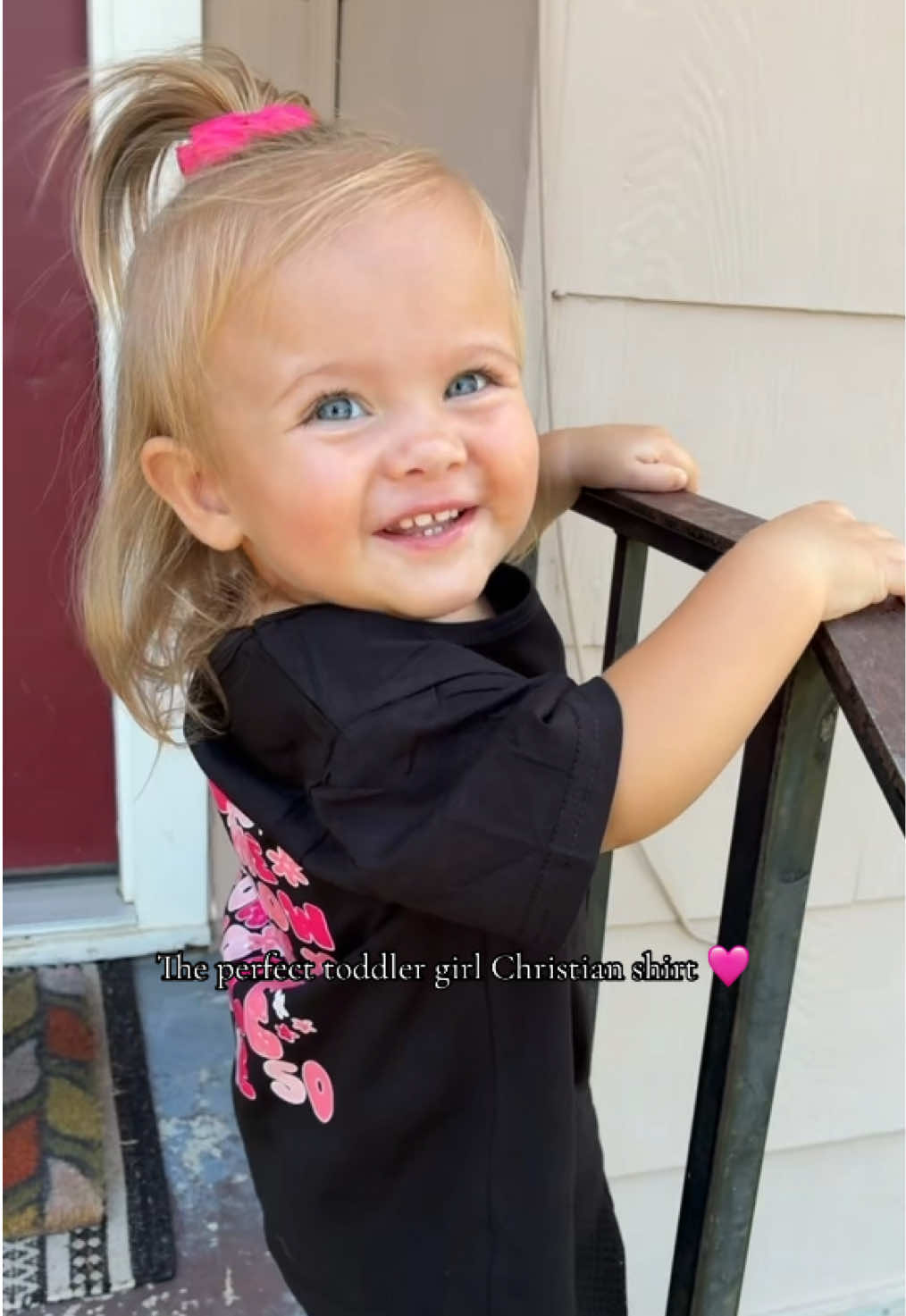 Jesus loves me this I know 🩷 #praisejesus #christiangirl #christiantoddlermom #christiantoddlershirt 