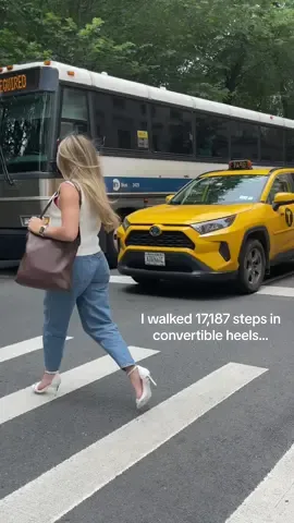 can you walk all day in convertible heels in nyc? PF Team member Miranda put her Pashions to the test in a walkable city—here’s how it went 🏙️ #newyorkcityfashion #nyclife #comfyshoes #cityliving  #highheels 