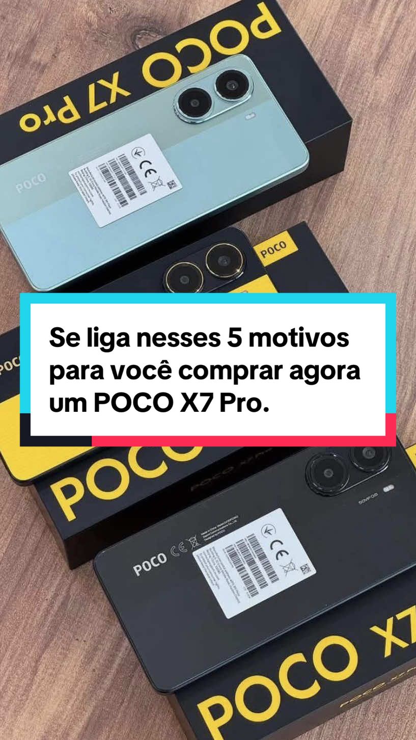 Se liga nesses 5 motivos para você comprar agora um POCO X7 Pro. . @POCO.Global  . #PocoX7Pro #Poco #Pocox7 #Celular #Smartphone 