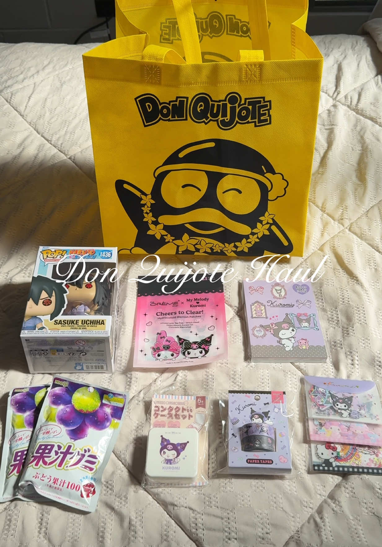 don quijote haul 💛 when your man supports your sanrio obsession >> thank you bae for the goodies 🥰 @ドン・キホーテ【公式】 #donquijotehaul #sanriofinds #kuromisanrio #japanhaul #creatorsearchinsights 