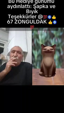CANLI Yayınımdaki en iyi Hediyelerden biri. İçeriğime gösterdiğin destek için teşekkürler 💯🧿👍67 ZONGULDAK 👍🧿💯!  #tiktoklive #livehighlights #livegift #hatandmustache #şapkavebıyık