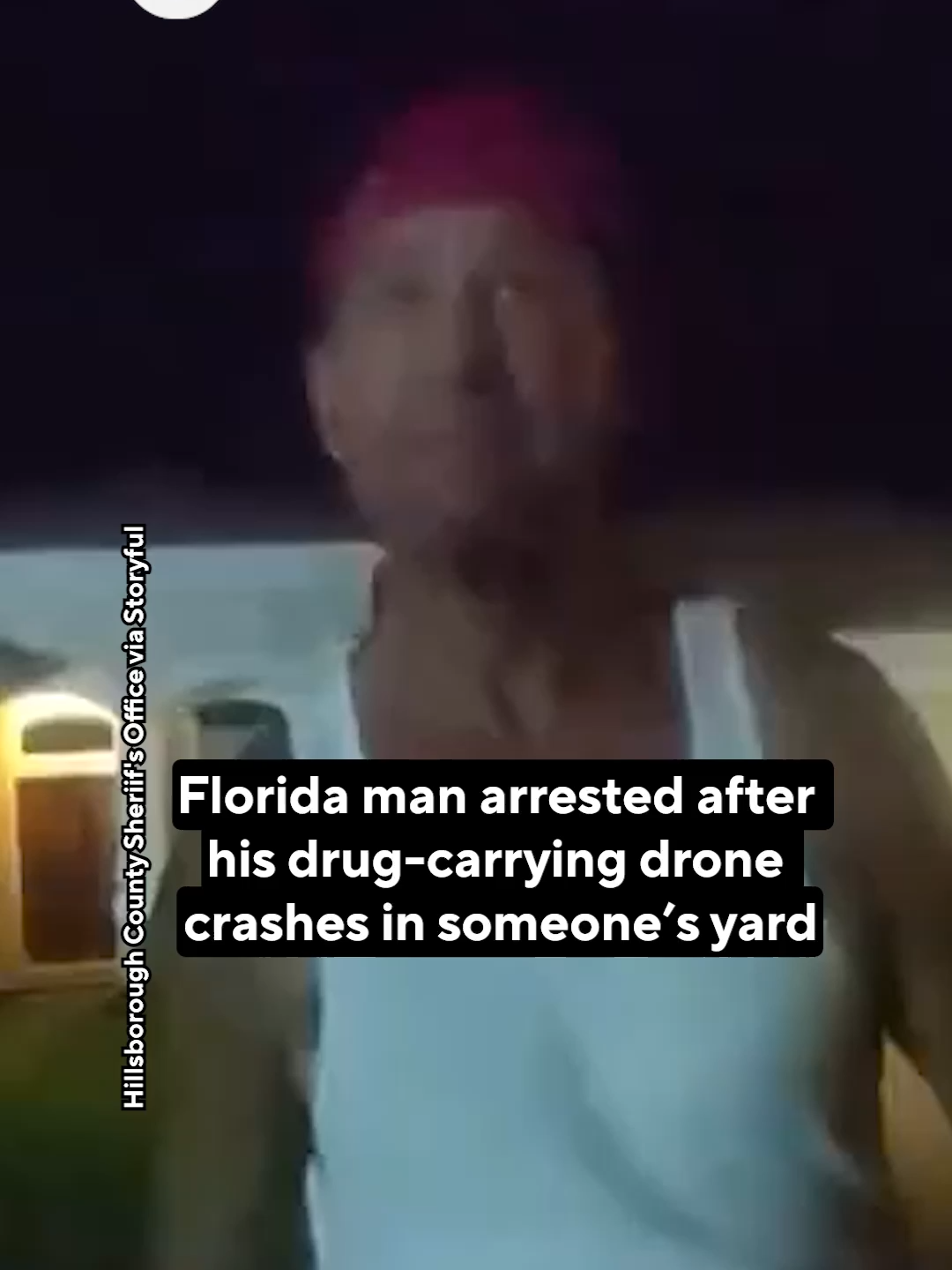 A Florida man was arrested after his drone carrying drugs crashed into a backyard, deputies in Florida said. Baggies, marked “share this,” contained methamphetamine and fentanyl, bodycam video showed.⁠ ⁠ According to the Hillsborough County Sheriff’s Office, homeowners called law enforcement after a man showed up at their front door, saying he’d crashed his drone into their house.⁠ ⁠ The drone and drugs were turned over to deputies. Jason Brooks, who was arrested, faces multiple charges, including possession of a controlled substance and operating an unregistered vehicle.⁠ ⁠ #florida #police #HillsboroughCounty #truecrime #crime