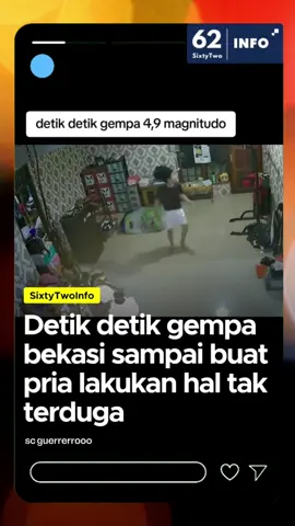 hal aneh yang terjadi saat gempa 4,9 di bekasi terekam oleh cctv