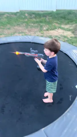 Ok so maybe it backfired some #fyp #water #watergun #trampolinefun #kids