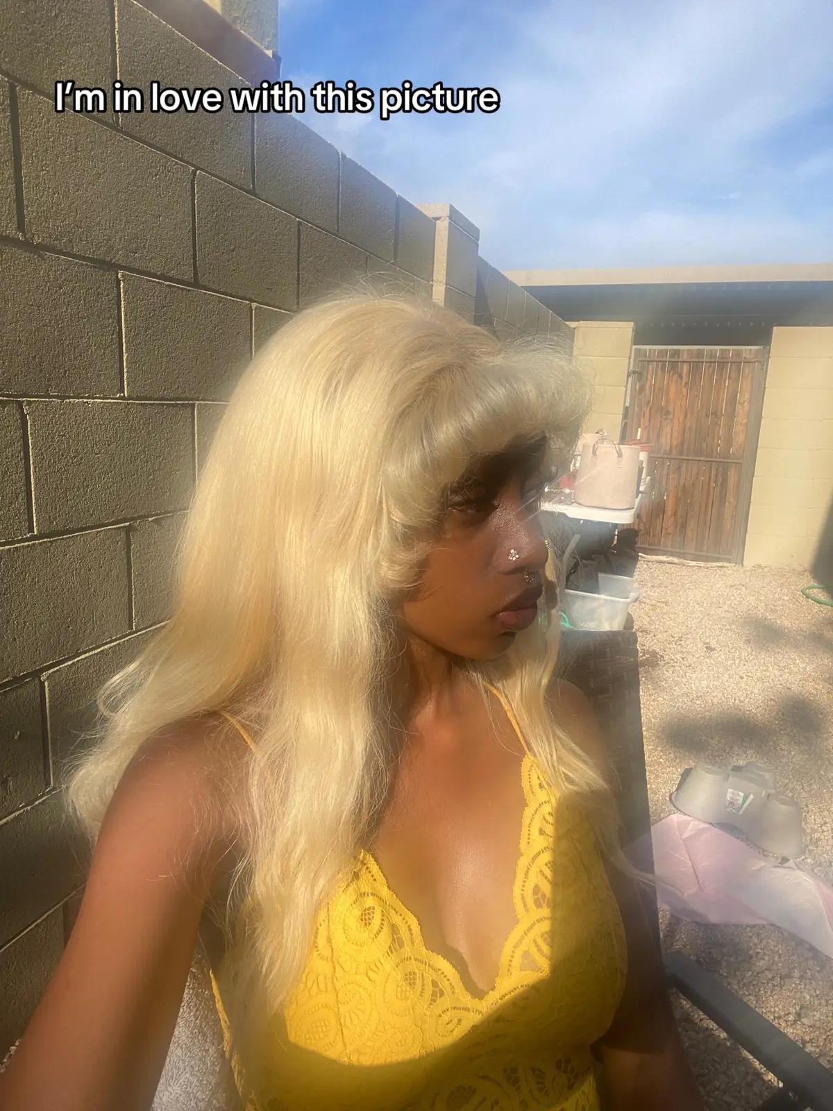 I loveee taking pictures of my side profile haha #fyp 