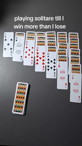 Game 1. Playing solitare untill I win more than I lose #game  #cards #solitare #cardgame 