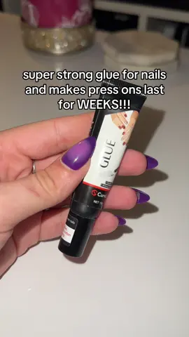 Super strong glue for nails and makes press ons last for WEEKS!!! So good #nailglue #ttsbeautybesties #tiktokshopbacktoschool #tiktokshopcreatorpicks 