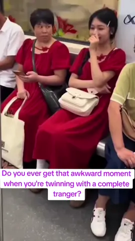 Do you ever get that awkward moment when you're twinning with a complete stranger? #fyp #embarrassing #humor #funnytiktok #trends 