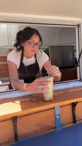 One of my favorites 🍂🍎  #fyp #explore #falldrink #coffeetrailer #SmallBusiness  - the milk did something weird when the shot when over lol … still tasty 