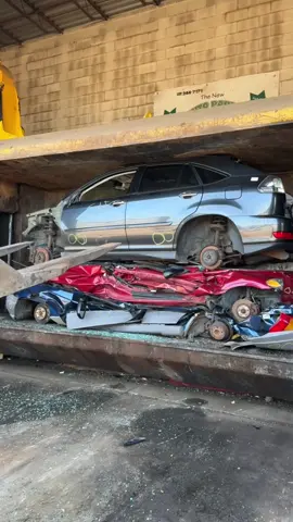 Yes, Occasionally even a Lexus goes into the car crusher. #lexus #rx350 #lexusrx #carcrush #carcrushing #autorecycling #partscar #autopartscity 