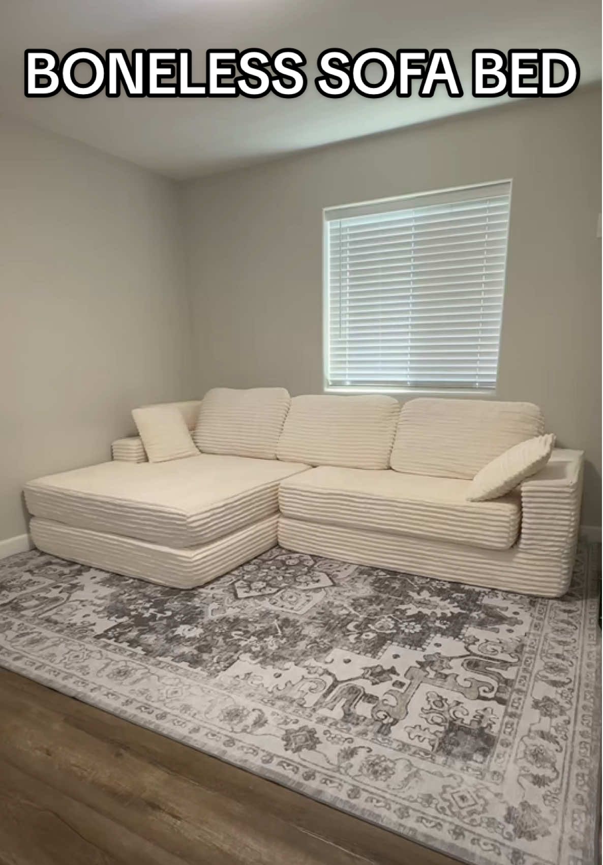 This boneless sofa bed has been a great addition to our guest bedroom! #livingroom #sofabed #bonelesscouch #couch #livingspace #livingroomfurniture #tiktokshopcreatorpicks #tiktokshoplabordaysale 