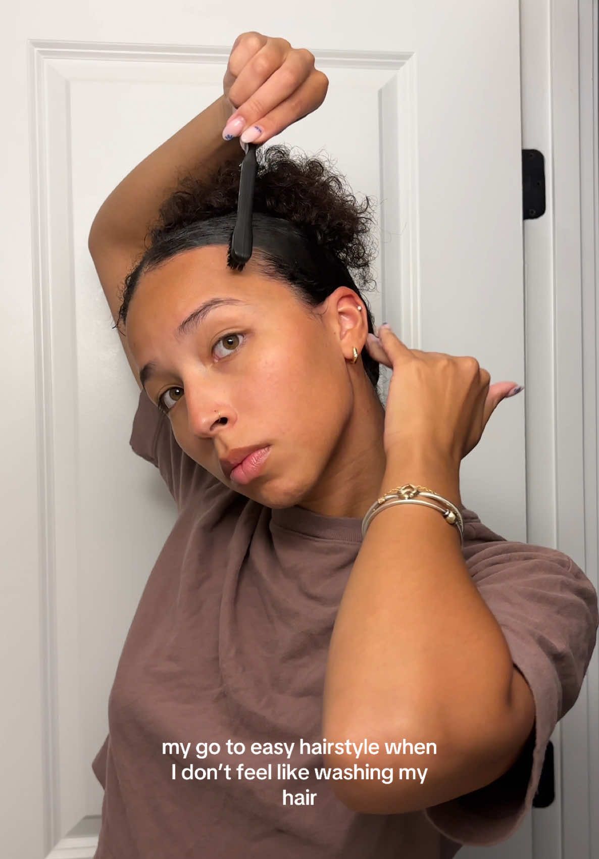 If I’m going to put my hair up in a bun or a clip, I’m going to at least put something in it to promote hair growth. ESPECIALLY after that postpartum hairloss K. @@As I Am USA##curlyhair##curlyhairroutine##curlyhairstyles