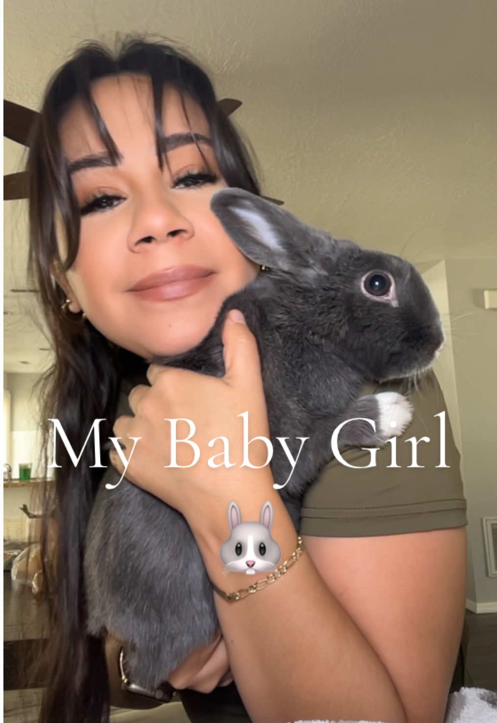 I love her so much and I know she would pick the Banana 🍌 over me 😭 #bunnymom #buns #bunnyrabbit 