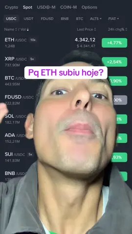🚀Porque #ethereum subiu 4% hoje? #eth #bitcoin 
