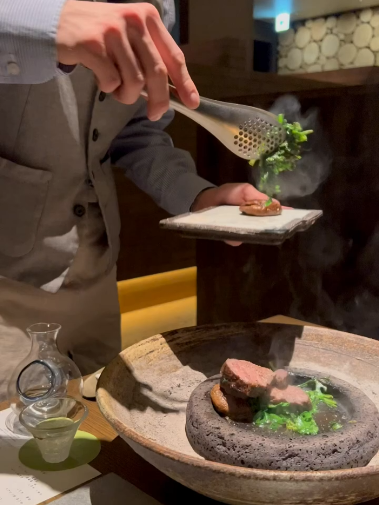 dinner in Japan hits different 🌅🥢 #japan #tokyo #dinner #fancyrestaurants 