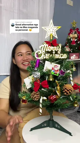 Replying to @Cedz dagdagan pa ng diy ribbons mas lalong maganda🥰🌟✨ #minichristmastree #christmastreefullset #tabletopchristmastree #tablechristmastree #smallchristmastree