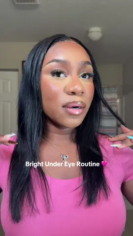 I tried the bright under eye routine and I’m not sure how I feel about it yet…it’s definitely different from my everyday makeup routine. 🩷 #brightundereye #blackgirlmakeup #underpainting #makeup #BeautyTok  Products used: @Physicians Formula - color corrector @Hourglass Cosmetics - concealer  @elfcosmetics - concealer  @realtechniques - sponge & brushes 