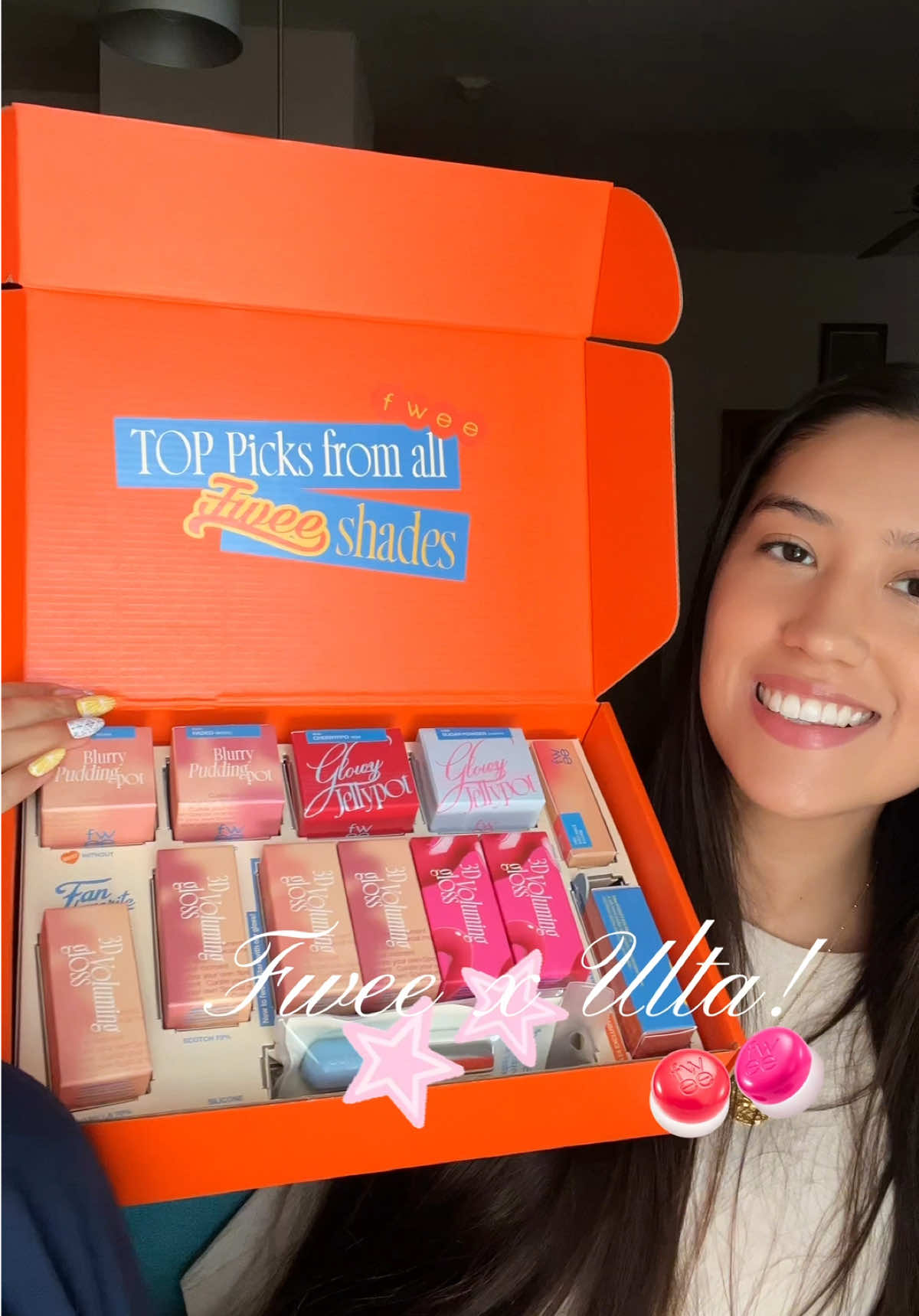 @fwee x @Ulta Beauty 🥹💘⭐️✨ omg how cute is this package! 📦 so excited to shop in stores 💌 thank you so much Fwee 🤭💎 #fwee #fweexulta #fweepuddingpot #fweemakeup #ulta 