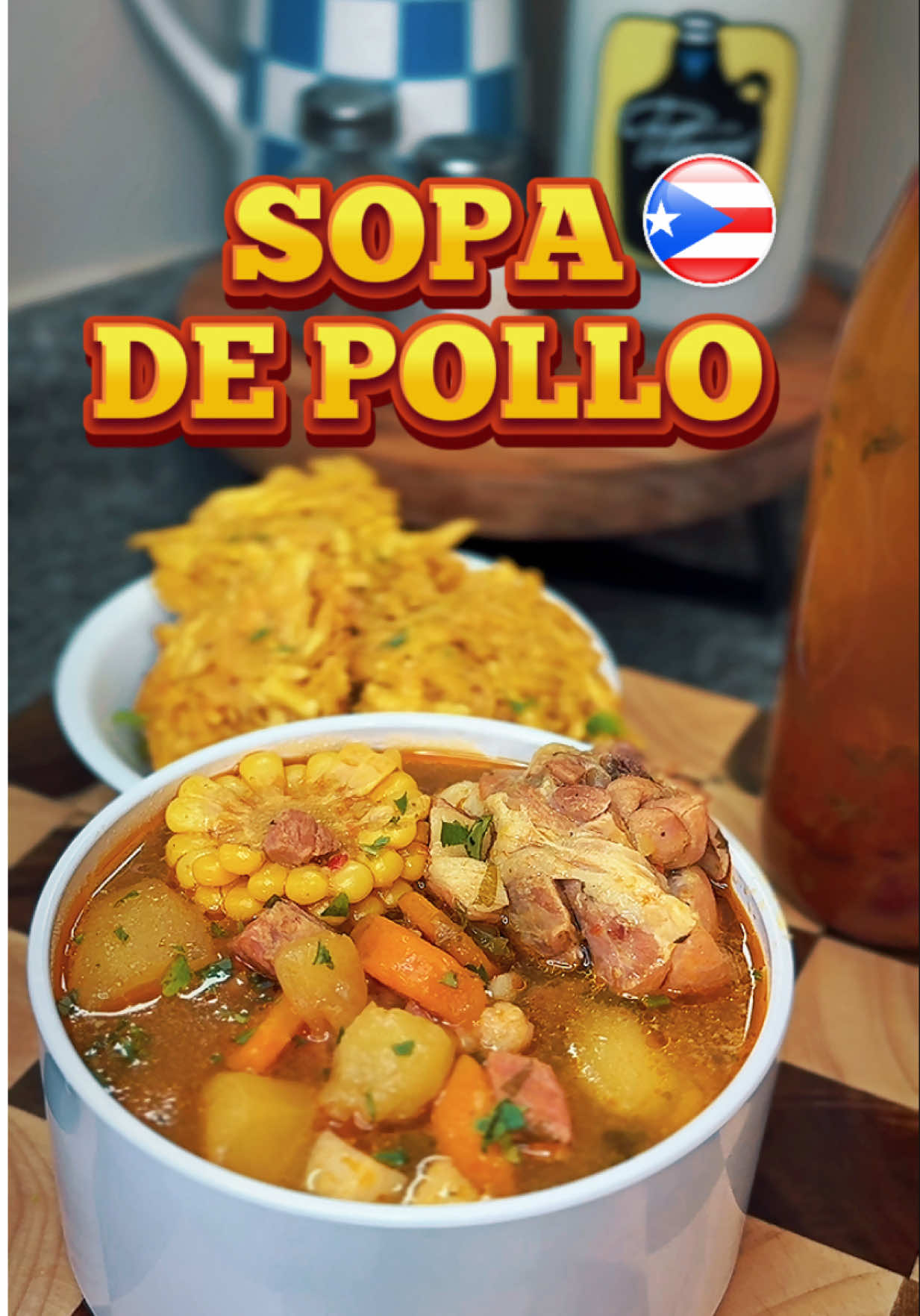 💫 SOPAS DE POLLO 🥘🇵🇷 ✨ Estás sopas de pollo 🍗,son un clásico 😎 en los hogares 🏠 boricuas ,abu se las tiraba siempre que caía un 🌧️aguacero ⛈️ eran mis favoritas ,yo las acompañé hoy con unas arañitas 😋🫶🏻🇵🇷  #viral #fyp #Foryou #boricua #tiktok 