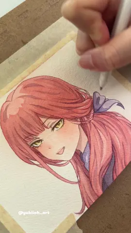 Sorry I disappeared for so long. I finally got back into painting lol. Really hoping I can create some fan art soon! #anime #fyp #watercolor #drawing #painting 