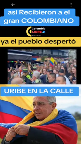 multitudinario recibimiento al presidente Álvaro Uribe Vélez #colombialibre #fuerapetro #colombia 