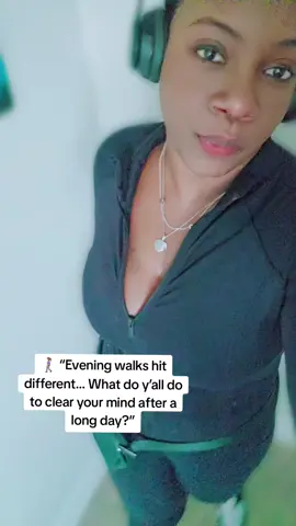 🚶‍♀️ “Evening walks hit different… What do y’all do to clear your mind after a long day?” #weightloss #motivation #lifejourney 