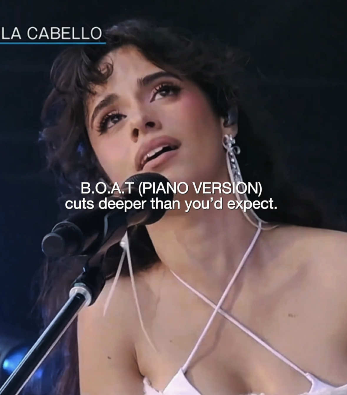 Replying to @Ibtihal Ben Camila always makes her songs better each performance, BOAT wasn’t the exception.❤️‍🩹 | #camilacabello #cxoxo #performance #vocals #piano 