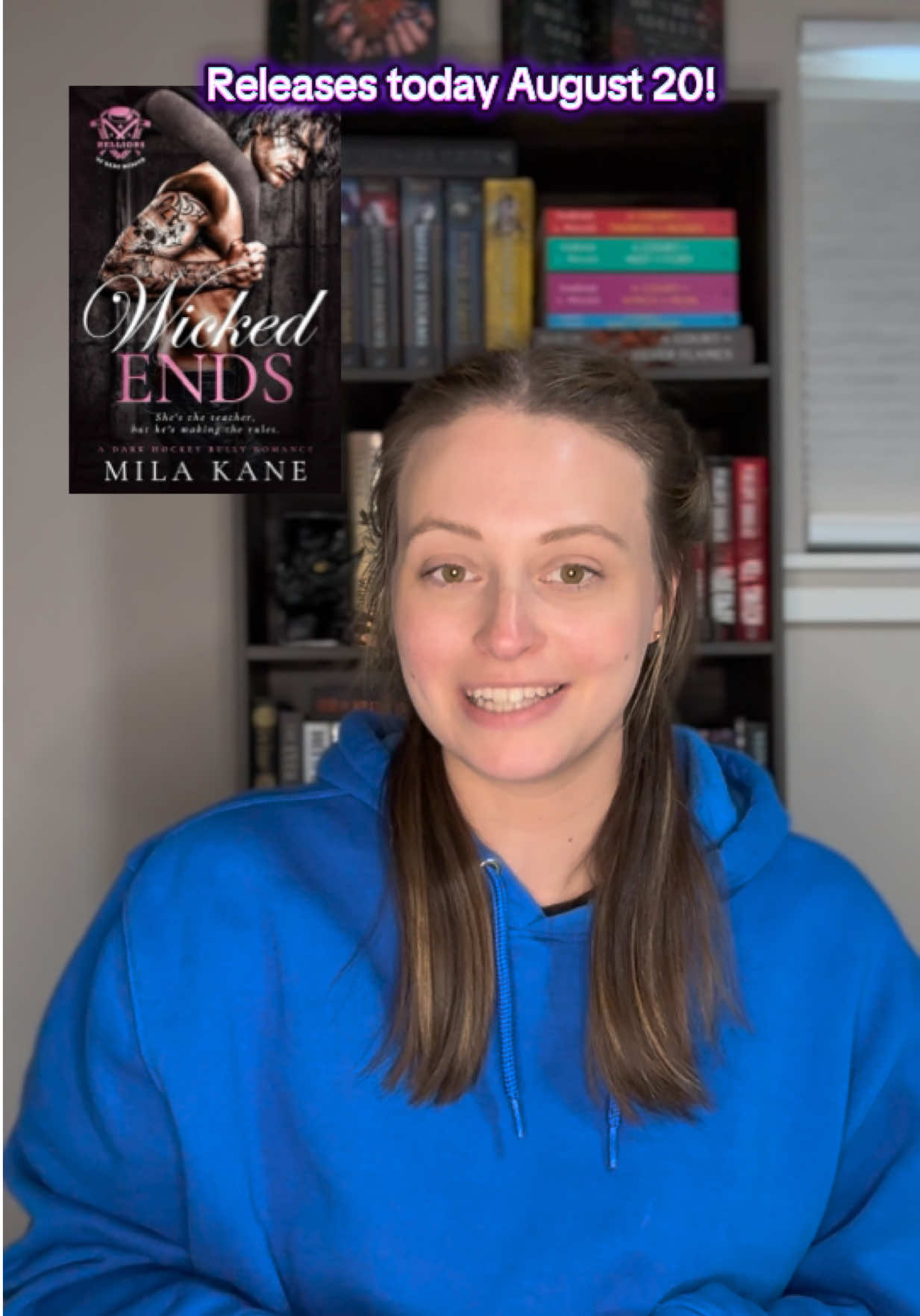 Wicked Ends is out today! Find it on KU or Amazon📚 @MilaKaneBooks  #greyspromo #darkromance #sportsromance #reverseagegap #forbiddenlove #enemiestolovers #hockeyromance #BookTok #fyp #readersofbooktok #bookishlife #bookworm #bookish #bookishlifestyle #bookrecommendations #booktoker #tbr 