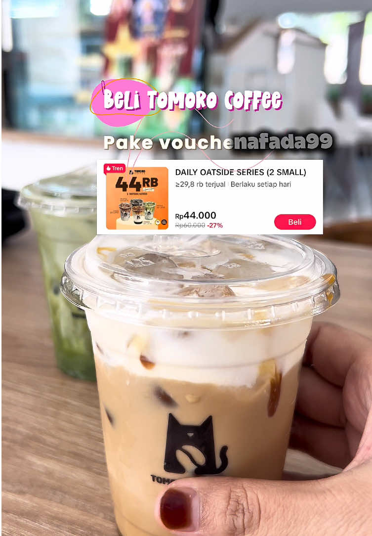Tomoro coffee hemat beli lewat tiktok😍 ada yang belum pernah beli lewat tiktok?? Yuk cobain sekarang.. klik tag lokasi di vidio ya☺️ #goacademydining #GOalsCreatorChallange2 #mea.go #bojonegoro #kulinertiktok 