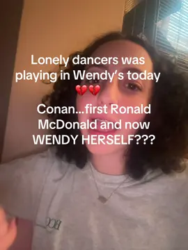 IM BEING SERIOUS- I WAS WEARING A FOUND HEAVEN SHIRT TOO IT WAS SO FUNNY TO ME 😭😭😭 #conangray #conehead #foundheaven #lonelydancers #wendys @conangray 