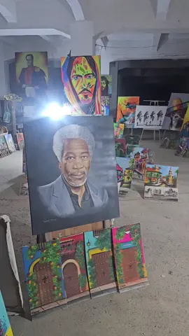 Great painting of Morgan Freeman in Cartagena Colombia! 🎨🇨🇴 #Painting #Art #Colombia #Cartagena #MorganFreeman 