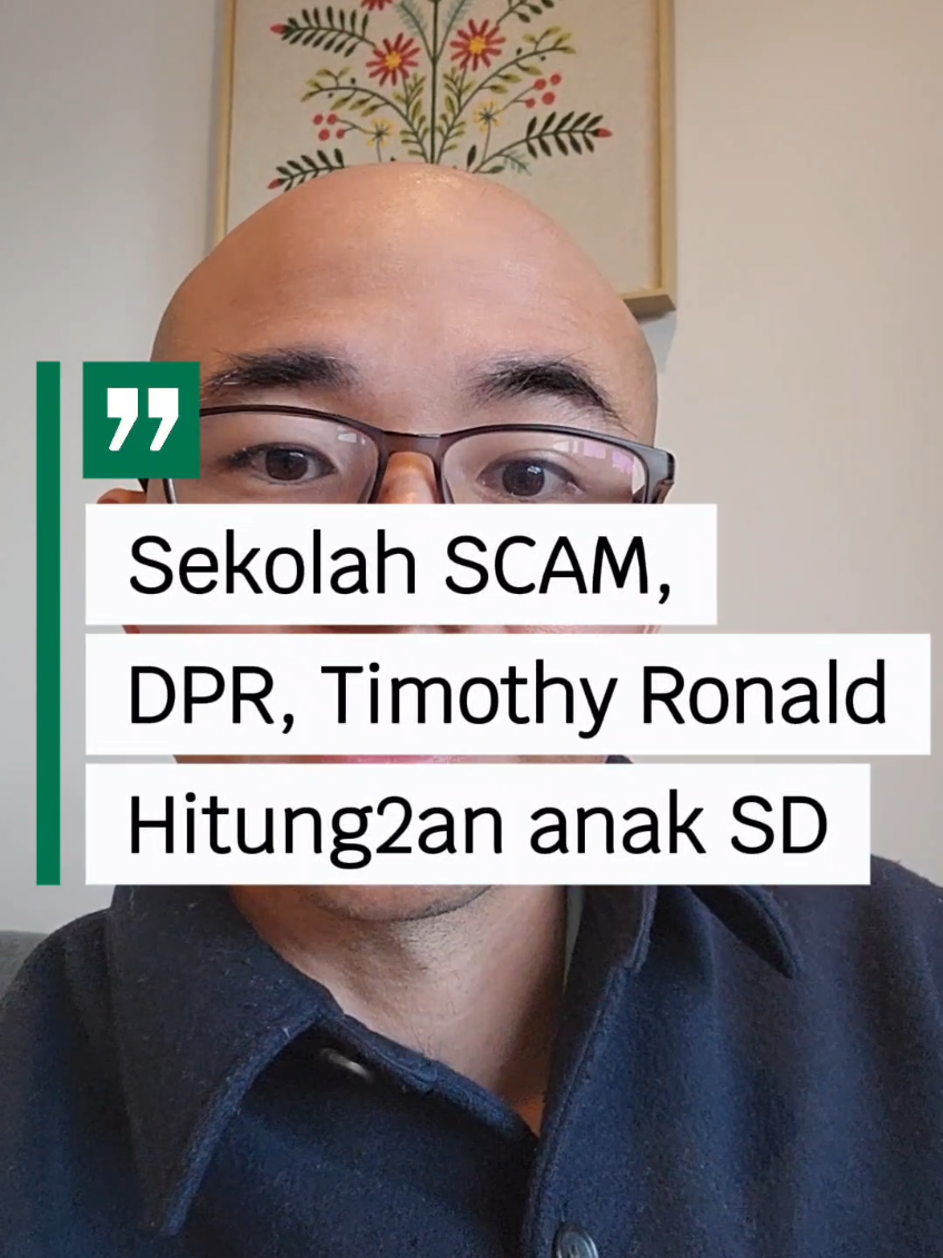 Sekolah adalah Scam. Petinggi DPR ga bisa bedain hari dan bulan. Gaji guru dan dosen memprihatinkan. PISA score (2022) Indonesia peringkat 69 dari 80 negara. Uda ah.. mending gua masukin semua duit gua ke memecoin yg katanya bisa kasih return ribuan persen dan ngasih gua Mek Kelereng. Jadi ga usah susah susah belajar dan kerja.  #felixzulhendriphd 