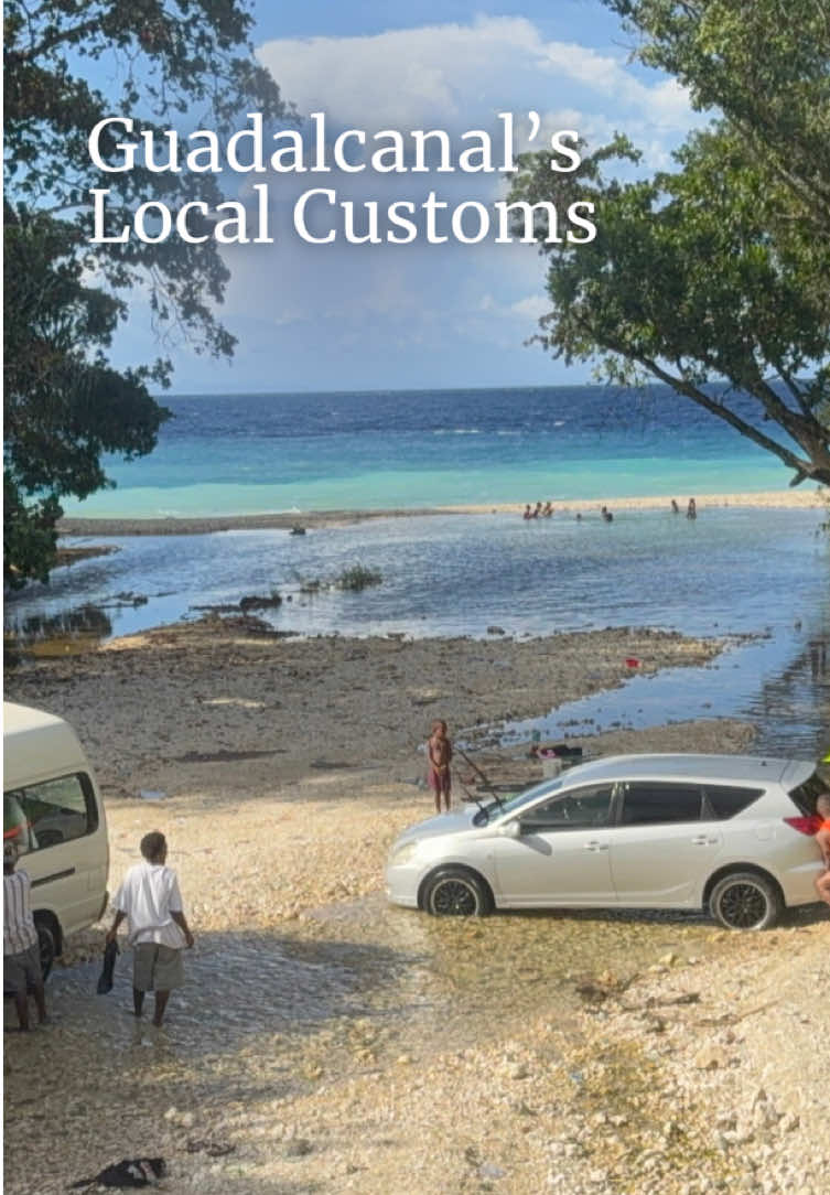 On Guadalcanal, I came across two fascinating local customs. The first is chewing betel nut - mixed with a mustard-like vine called taka and slaked lime from coral. The result? A deep red saliva that eventually turns your teeth black, a mark of elder status. Men, women, and even children take part, and the sight of blood-red stained teeth is unforgettable. The second custom is the “car wash.” Locals drive their cars straight into the rivers where they meet the ocean to clean them. But when heavy rains cause the river to rise, it takes a team effort to push the cars back out. Simple, communal, and unlike anything I’d seen before - customs that tell so much about daily life here. #BetelNut #BetelNutChewing #TakaVine #SlakedLime #Guadalcanal #GuadalcanalCulture #GuadalcanalCustoms #Solomonislands #SolomonislandsCulture #SolomonislandsLife #SouthPacific #SouthPacificTraditions #Pacificislands #PacificislandCulture #IslandLife #IslandTraditions #CulturalTraditions #LivingHistory #CulturalAnthropology #Anthropology #DailyLifeGuadalcanal #CarWashCustom #CarWashCulture #IslandCarWash #GuadalcanalHistory #WWIIHistory #WorldHistory #HistoricTravel