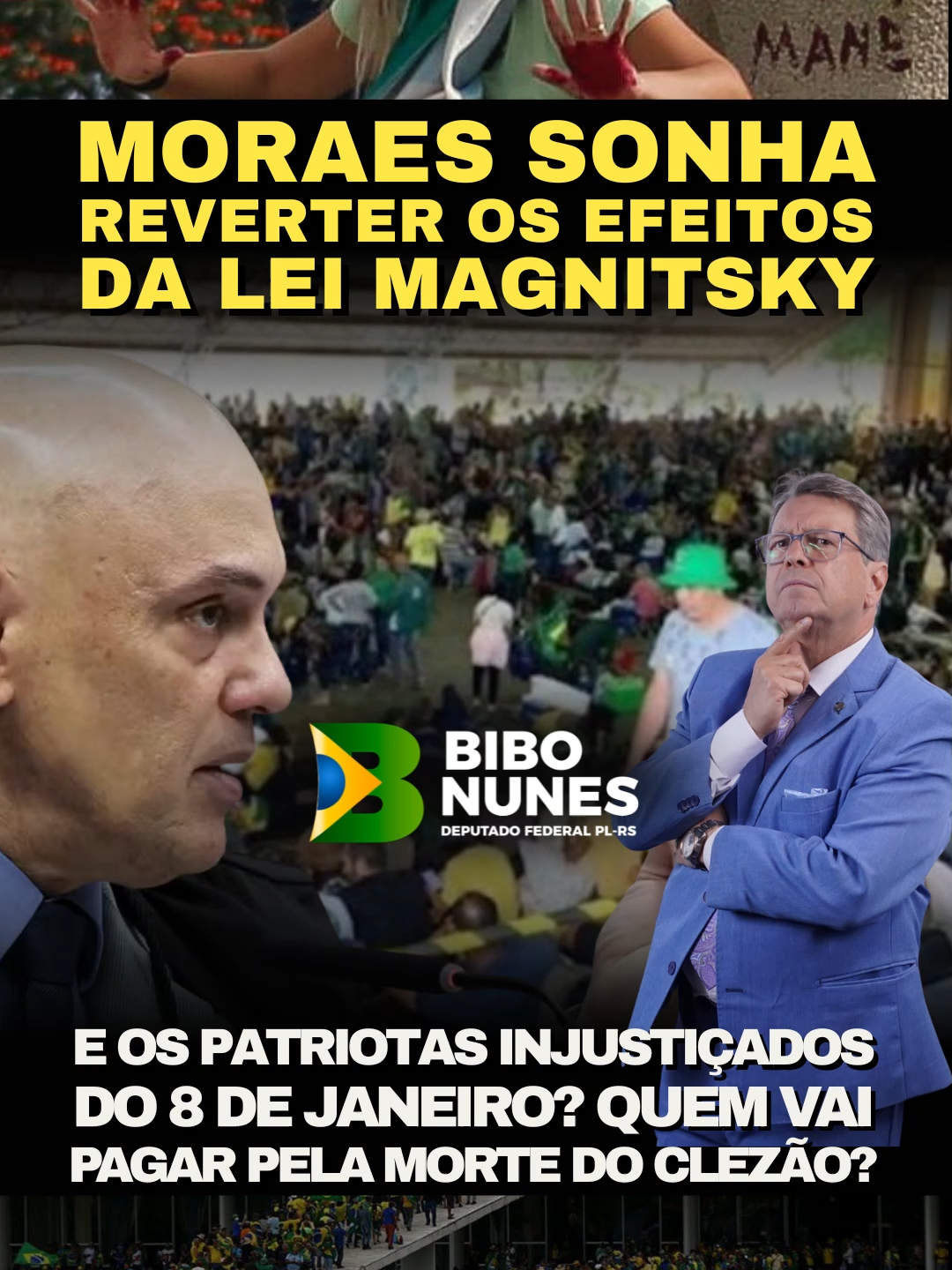 É revoltante ver Alexandre de Moraes esperar reversão das sanções da Lei Magnitsky contra ele, enquanto foi cruel e implacável com os patriotas do 8 de janeiro. ❌ O caso de Clésio — que morreu na prisão após ter 5 pedidos de liberdade negados, mesmo em estado grave — escancara o abuso de poder. ⚠ Quem vai responder por essa morte? Até quando o povo será vítima de dois pesos e duas medidas? 👉 Compartilhe essa indignação! O Brasil precisa de JUSTIÇA de verdade!É revoltante ver Alexandre de Moraes esperar reversão das sanções da Lei Magnitsky contra ele, enquanto foi cruel e implacável com os patriotas do 8 de janeiro. ❌ O caso de Clésio — que morreu na prisão após ter 5 pedidos de liberdade negados, mesmo em estado grave — escancara o abuso de poder. ⚠ Quem vai responder por essa morte? Até quando o povo será vítima de dois pesos e duas medidas? 👉 Compartilhe essa indignação! O Brasil precisa de JUSTIÇA de verdade!