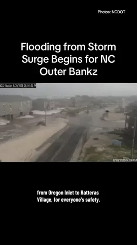 More than 40 miles of Highway 12, the primary highway that runs along the NC Outer Banks, is shutdown as of Wednesday evening because of flooding from Hurricane Erin. Conditions are expected to worsen through the night. The NCDOT wrote in a social media post, 