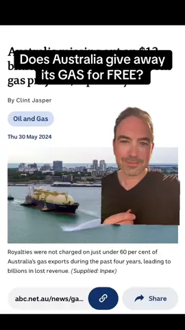 Does Australia give away its GAS for FREE?  Many questionable think tanks and influencers make this claim, but is it true?  I’ve spent a couple of days deep diving and the answers to this question surprised me.  #leaderbilt #gas #royalties #auspol #christiancunningham 