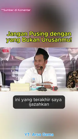 Jangan Pusing dengan yang Bukan Urusanmu!