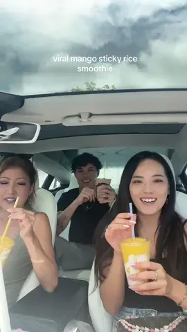 HAHA what do you guys want our ohana to try next? 😆 @corina is the genius behind this smoothie!! @Down to Earth Hawaii  • #hawaii #mangostickyricesmoothie #oahu #foodreview #family 