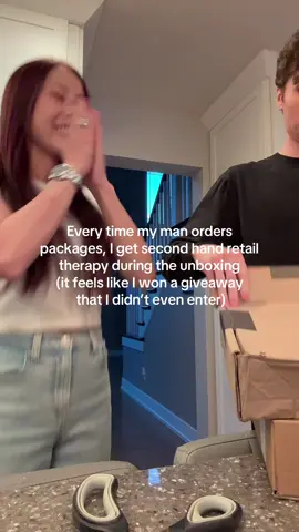 pretty sure I’m more excited about his packages than he is 