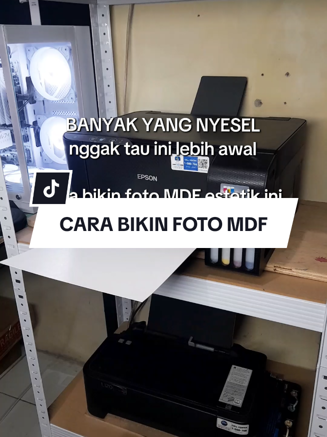 ⛔️ Alat dan bahan cek showcase ya cara bikin foto MDF estetik pake bahan photo Glossy sticker + papan MDF. finishing Laminasi panas 1 sisi.  #DIY #asmr #cetakfoto #fyp #craft  