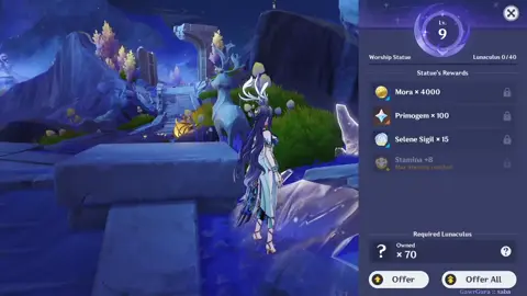 Patung The seven & spot Selene sigil #leak #GenshinImpact #nodkrai #infogenshinimpact #genshinedit 