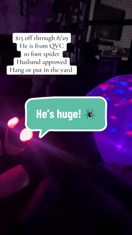 Check your coupons he is $15 off till 8/29. Husband approved he loves him. So great for Halloween #spider #blowupinflatable #yardinflatables #qvc #qvcpartner #halloweenyarddecor #yarddecor @QVC, Inc 