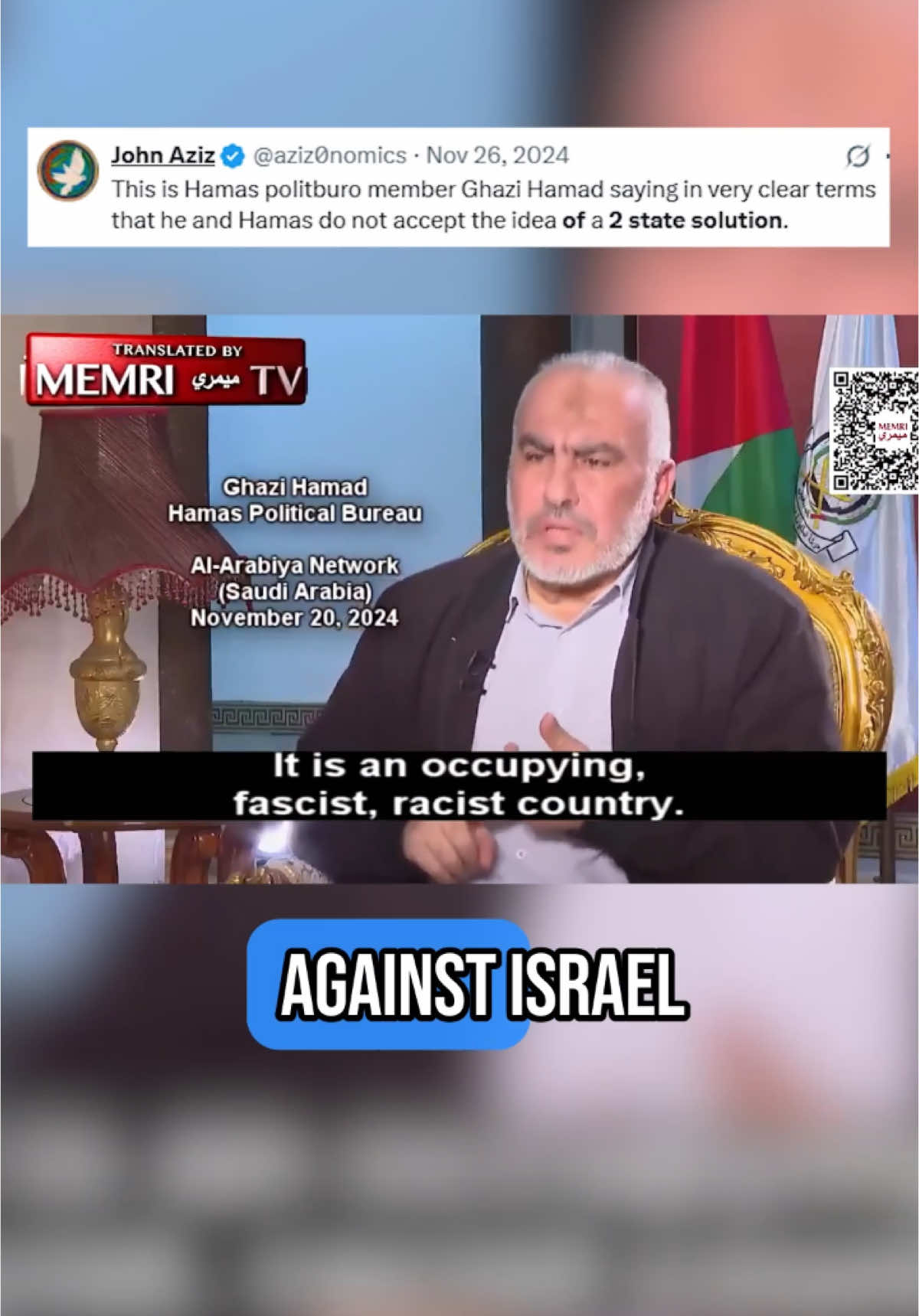 Palestine doesn’t want a two-state solution… they don’t want a Jewish state at all. Visit the link below to watch the full episode: https://www.youtube.com/watch?v=S1_i3DRZuGg&t=548s