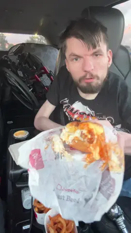 Arby’s Buffalo Chicken Slider Review #mukbang #foodreview #foodtiktok #arbys 