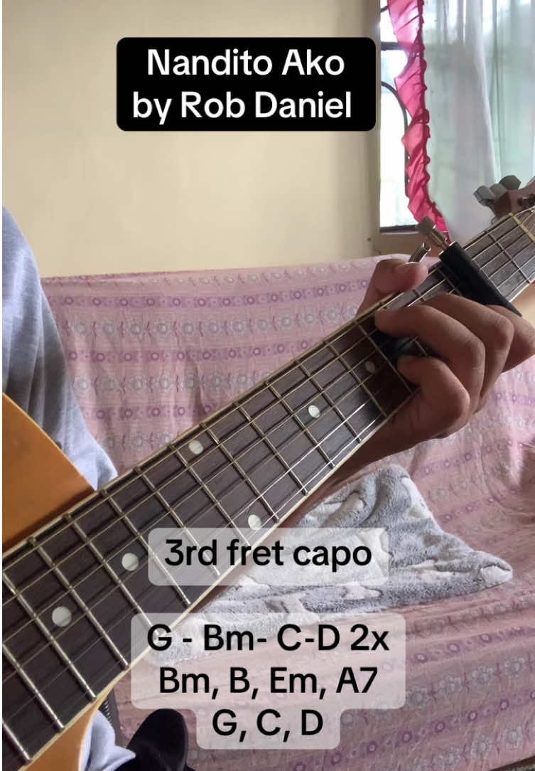 Nandito Ako Chords by Rob Daniel #fingerstyle #nanditoako #guitaraccessories #fy #acousticcovers 