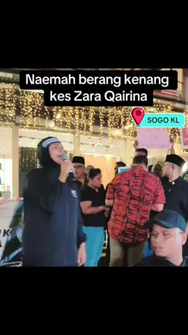 Aktivis Pro-Palestin, Naemah Rafiqul terkilan dengan sikap pihak berkuasa yang tidak telus dalam siasatan kematian Allahyarham Zara Qairina Mahathir. 