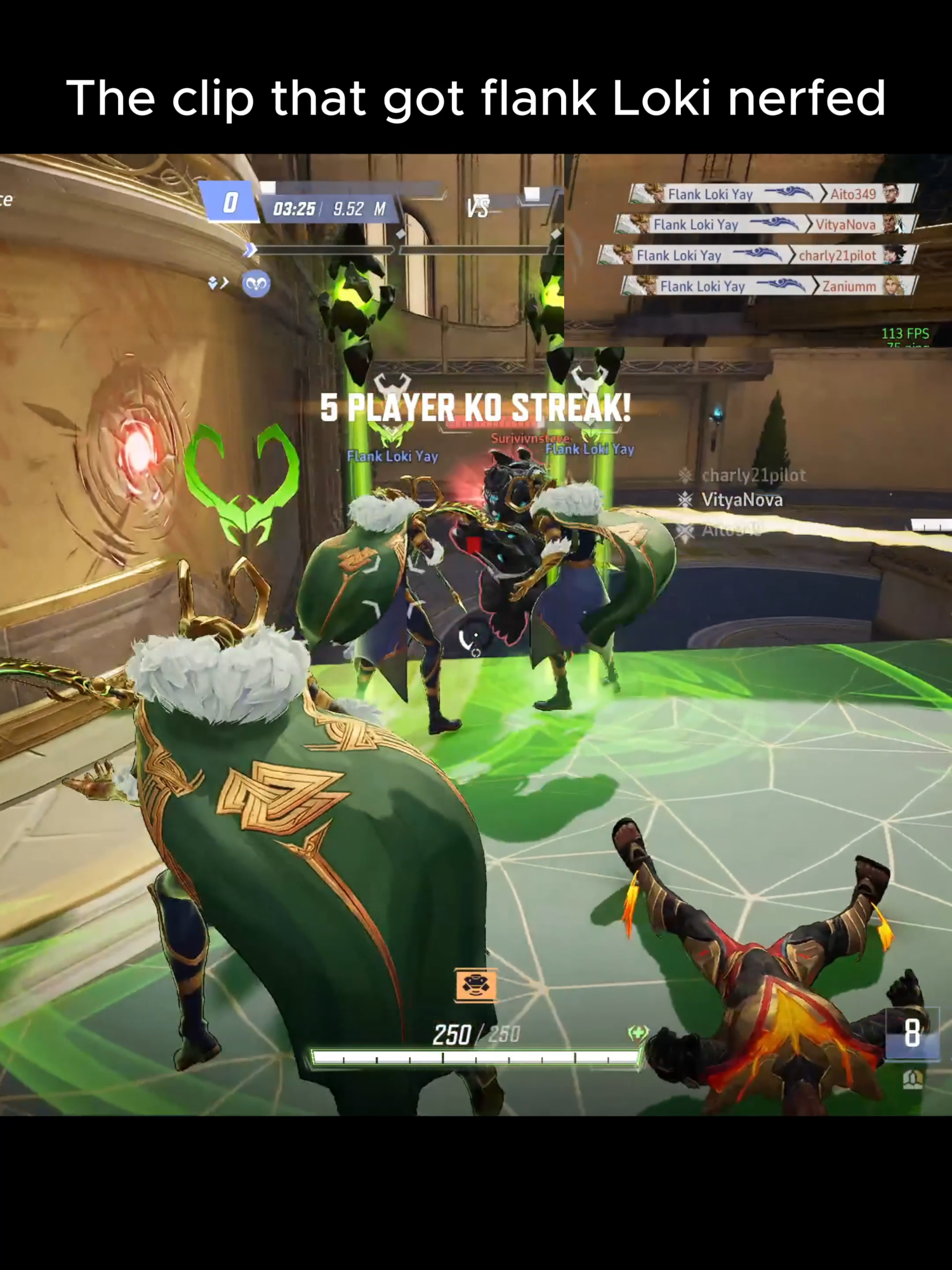 This may have been the clip that got flank Loki nerfed.  #marvelrivals