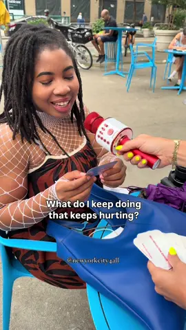 Can you relate? What do you keep doing that keeps hurting? Why do you keep repeating this behaviour?👀 let me know in the comments👇🏽 Stopping newyorkers on the street, asking “Self Reflection Edition” questions because @werenotreallystrangers 🎤 ✨New video every Wednesday — DAY 3️⃣ ———- #newyokers #wearenotreallystrangers @We're Not Really Strangers 